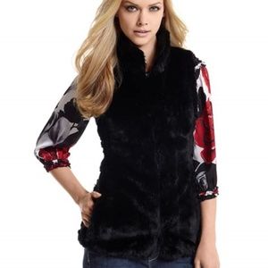 White House Black Market Faux Fur Vest